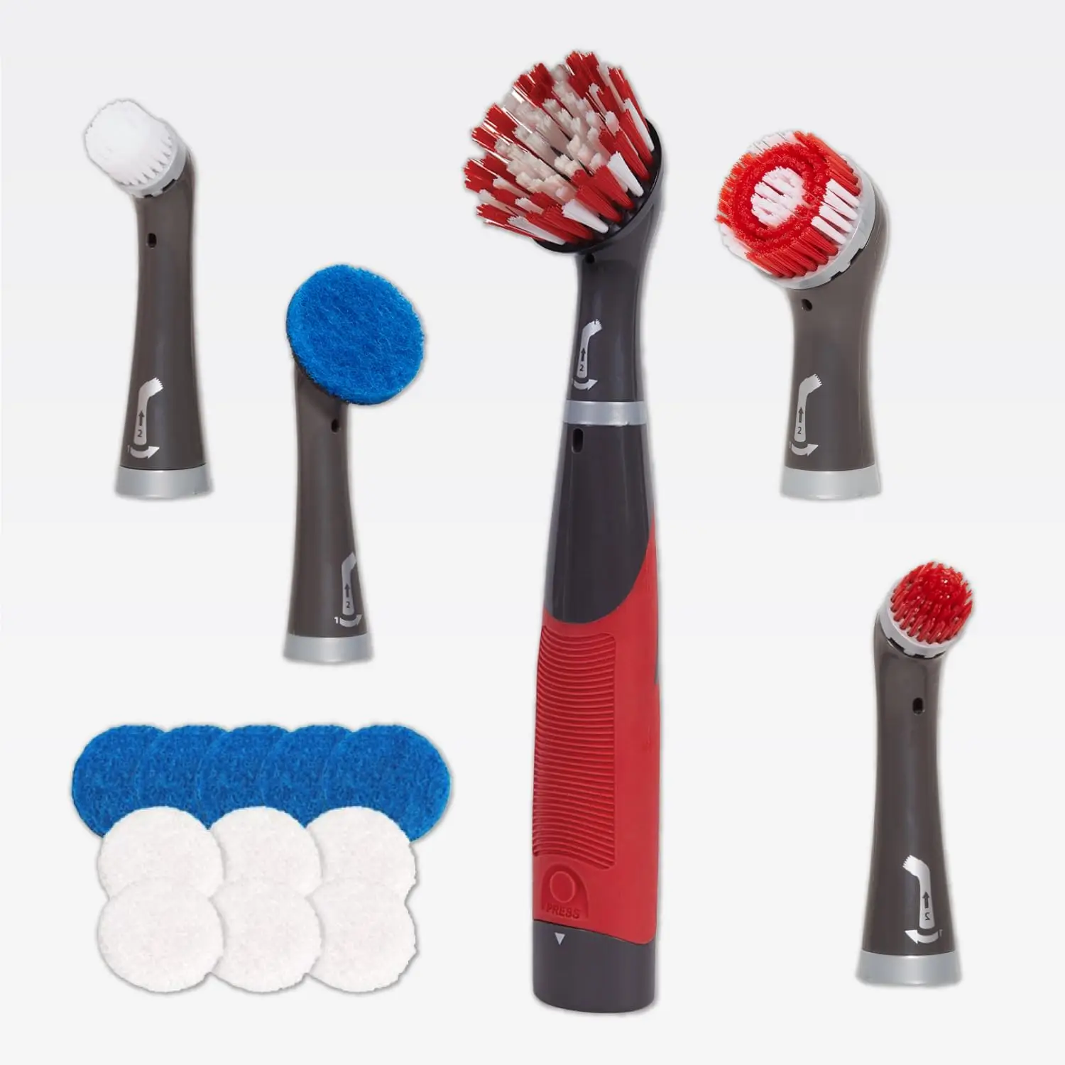 

Reveal Power Scrubber 18-Piece Kit, Cordless Electric Battery Powered Scrub Brush, Water Resistant, for Home/Kitchen/