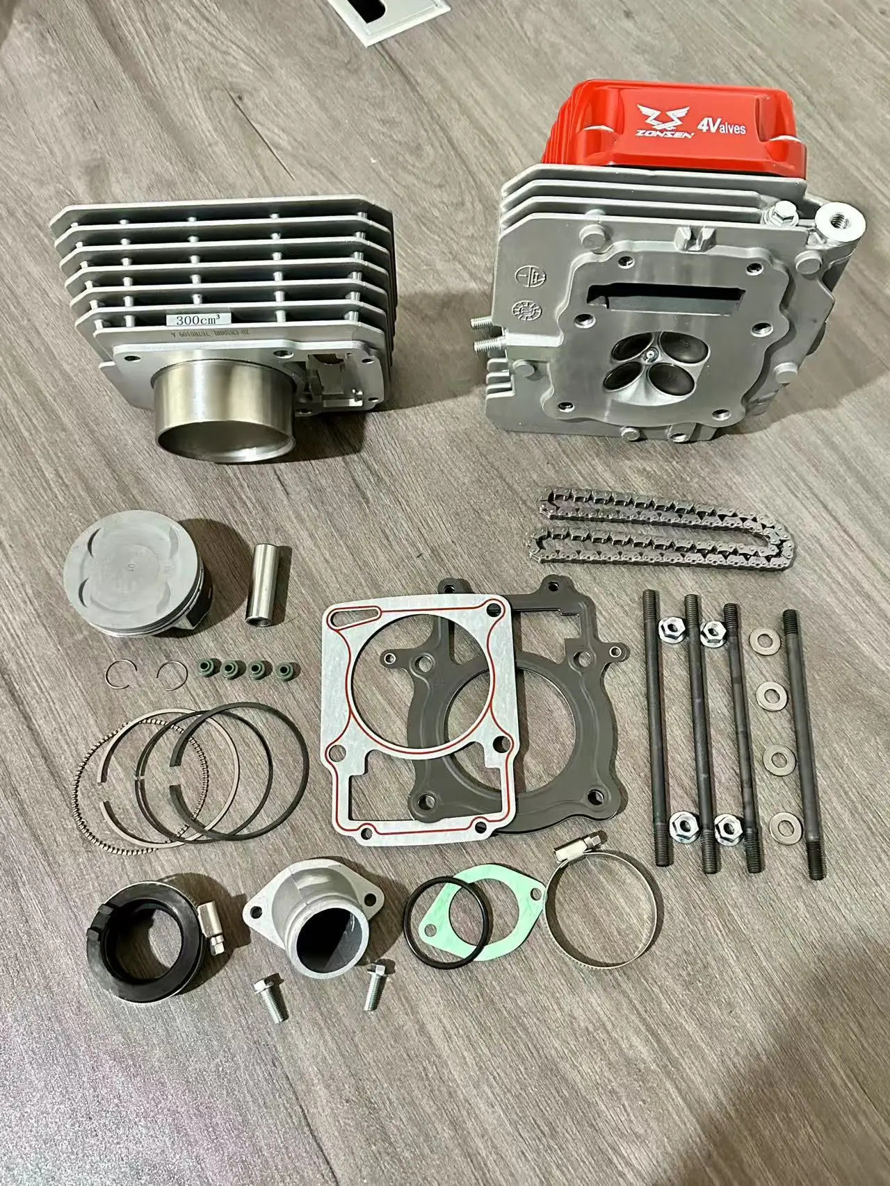 Motorcycle parts Zongshen original CB300RL cylinder assembly 4 valve piston 75mmZS175FMN