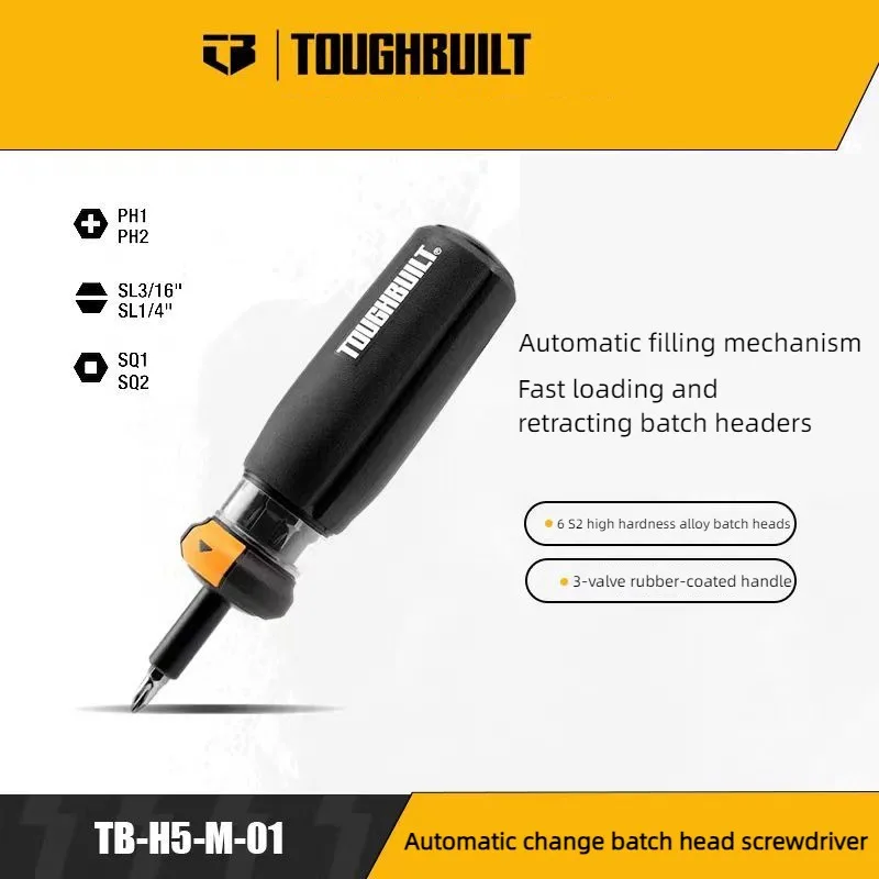 TOUGHBUILT Screwdriver Set With Magnetic Household Multifunctional Manual Screwdriver Set Maintenance Tools TB-H5-M-01