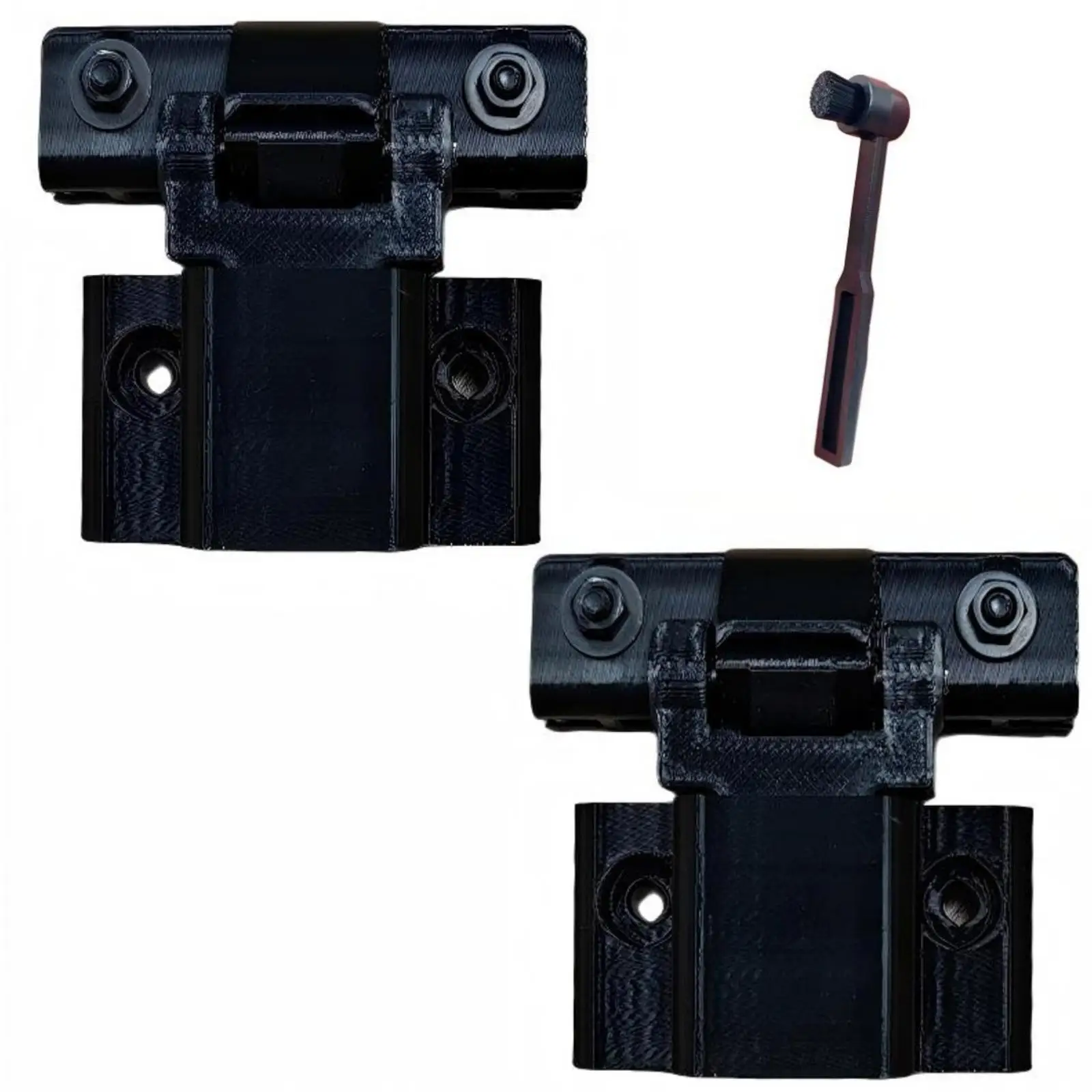 Black Turntable Dust Cover Hinge | Compact Rectangular Construction, Low-Profile Setup, Turntable Cover Hinge