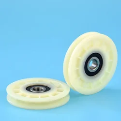 10 x 66 x11mm U Groove Nylon Ball Bearing Guide Pulley Wheels Roller Pulleys for Lifting, 6200 Bearing, Load 135kg, polea