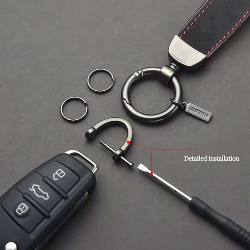Suede Key Ring Sport Car Keychain Custom Car Emblem Gift With For Genesis G80 GV70 GV80 GV60 G70 Essentia Neolun G90 GV90 X