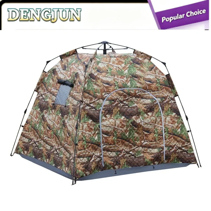 Automatic Quick‑Open Winter Cotton Tent Thick Windproof Warm Shelter For Camping Adventure Ice Fishing Outdoor Use