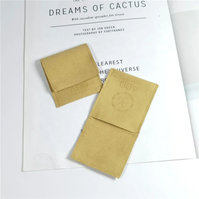 custom.Pouch Boxes Earring Necklace Ring Jewelry Envelope Pouch Custom Jewelry Packaging Microfiber Bags