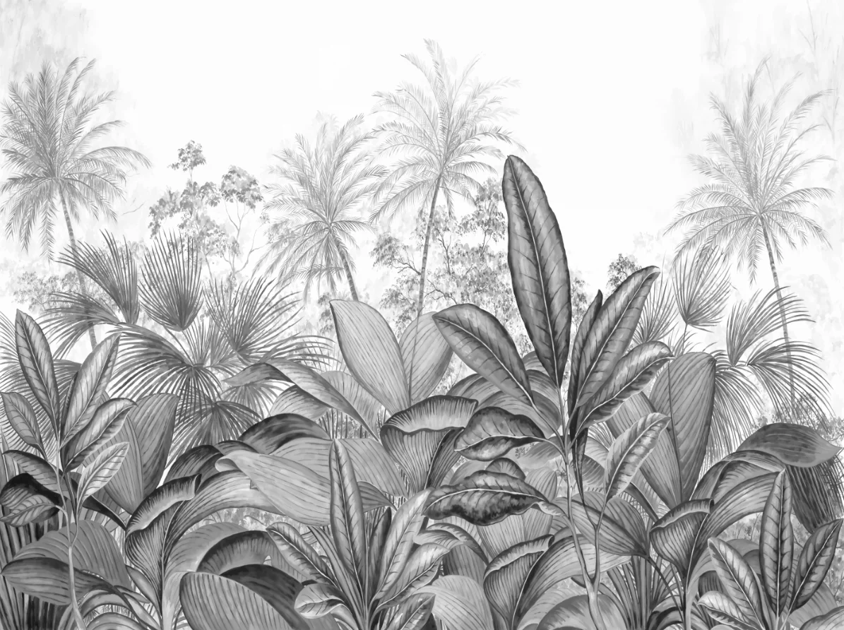 Customized Size Mural Brown Palm Leaf 3d Wallpaper Home Decoration Retro European Rainforest Plant Decoration Painting tapestry