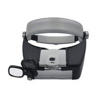 HeadbandMagnifying Glass 2 LED Illuminated Handsfree Head Mount Magnifier for Close Work Sewing Crafts Reading Science