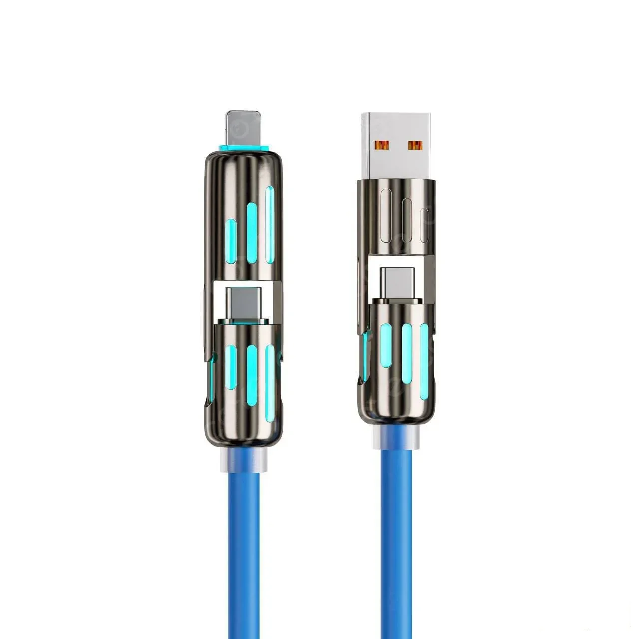 USB, Typ C, Lightning-Max 240 W Schnelllade- und Datensynchronisierung MFISH 4-in-1-Multifunktions-USB-Ladekabel für iPhone 16/15, iPad