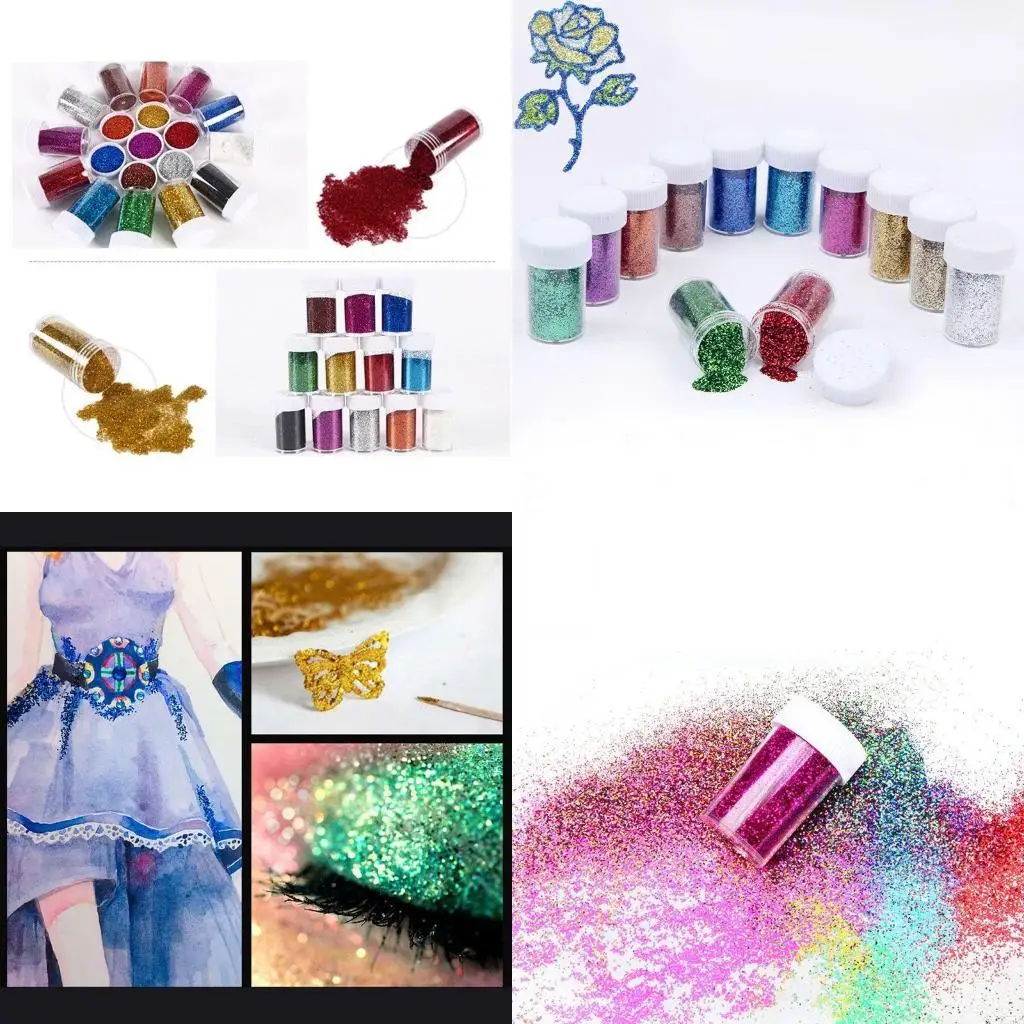   Resin Fine Glitter Powder Tumbler Glitter Color Random Glitter 12 Colors
