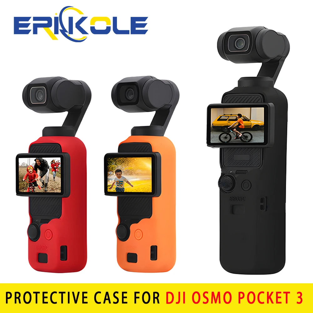 Capa protetora de silicone para DJI Osmo Pocket 3, Anti-Scratch Handle, Capa protetora, Gimbal Camera Accessories