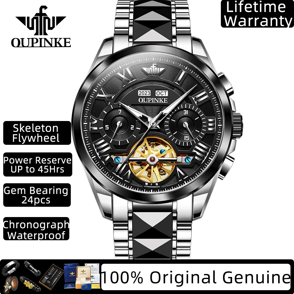 

OUPINKE Лучшие мужские часы Элитный бренд Оригинальные механические часы для мужчин 50 м Водонепроницаемые полностью автоматические деловые наручные часы 3236