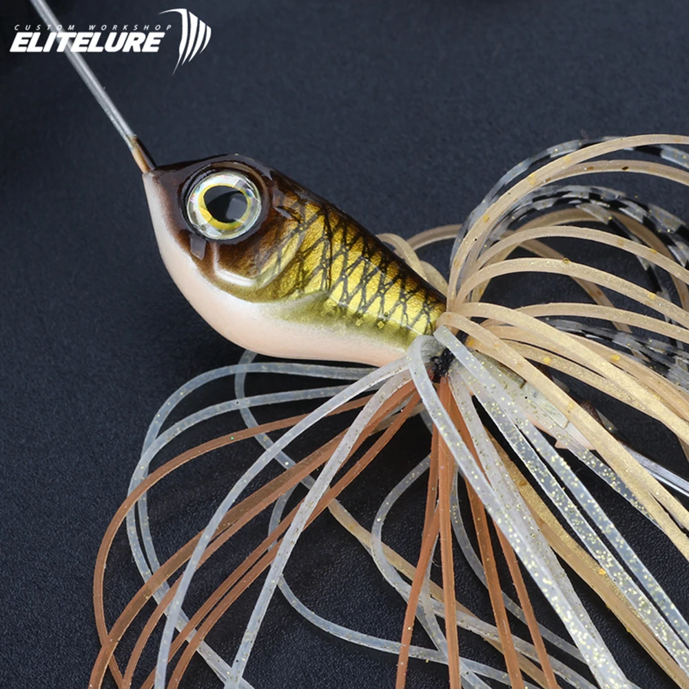 Elitelure 10/14g Spinnerbait Wobblers Metal Jigging Lure Blade Buzzbait Lure Swimbait Spinner Bait Trout Fishing Tackle CF-S