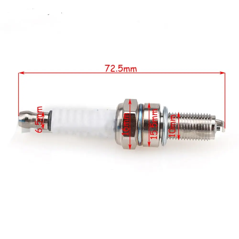 B7TC Spark Plug Motorcycle   For CR7EK CR7E C7E CR7EIX CR7EGP IU22 U22ESRN 94703-00353 G59C B7RIU 4 stroke M10 19mm 50-250cc