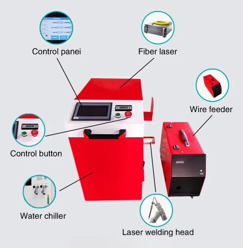 Handheld Fiber Laser Welding  Machine 2000W for Metal and Stone Rust Removal New Multifunctional
