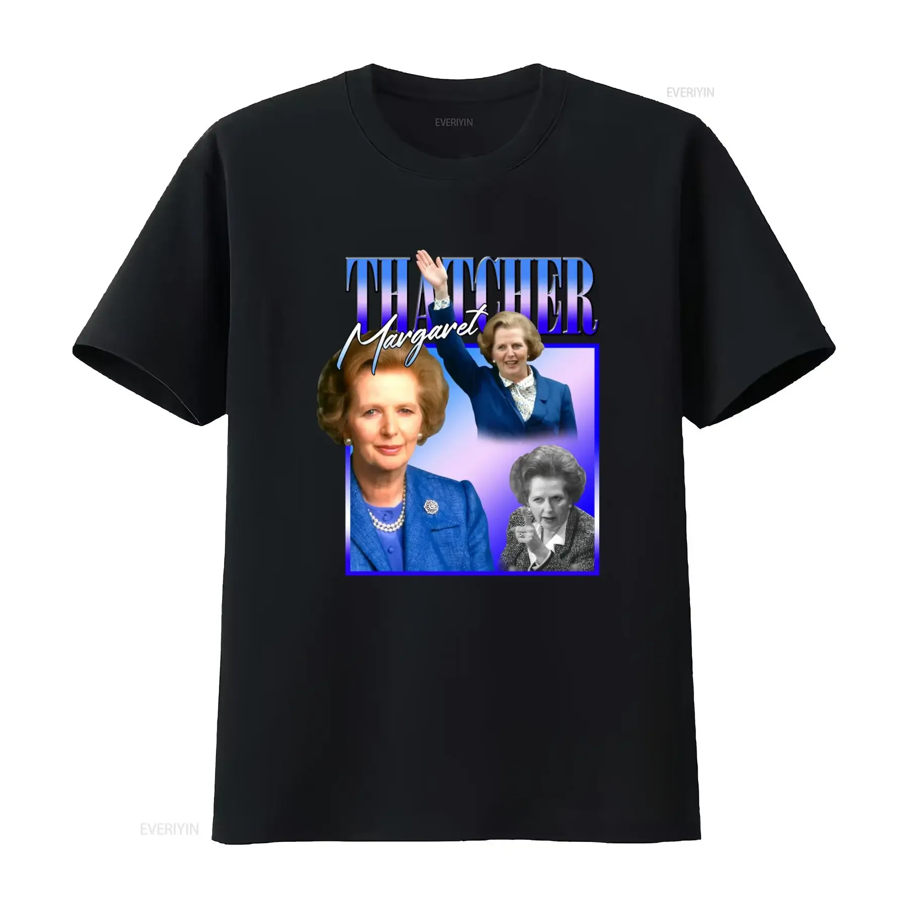 MARGARET THATCHER Homage T shirt the Lady is Not for Turning Vintage Political Figure Print vintage Washed Soft Unisex Casual