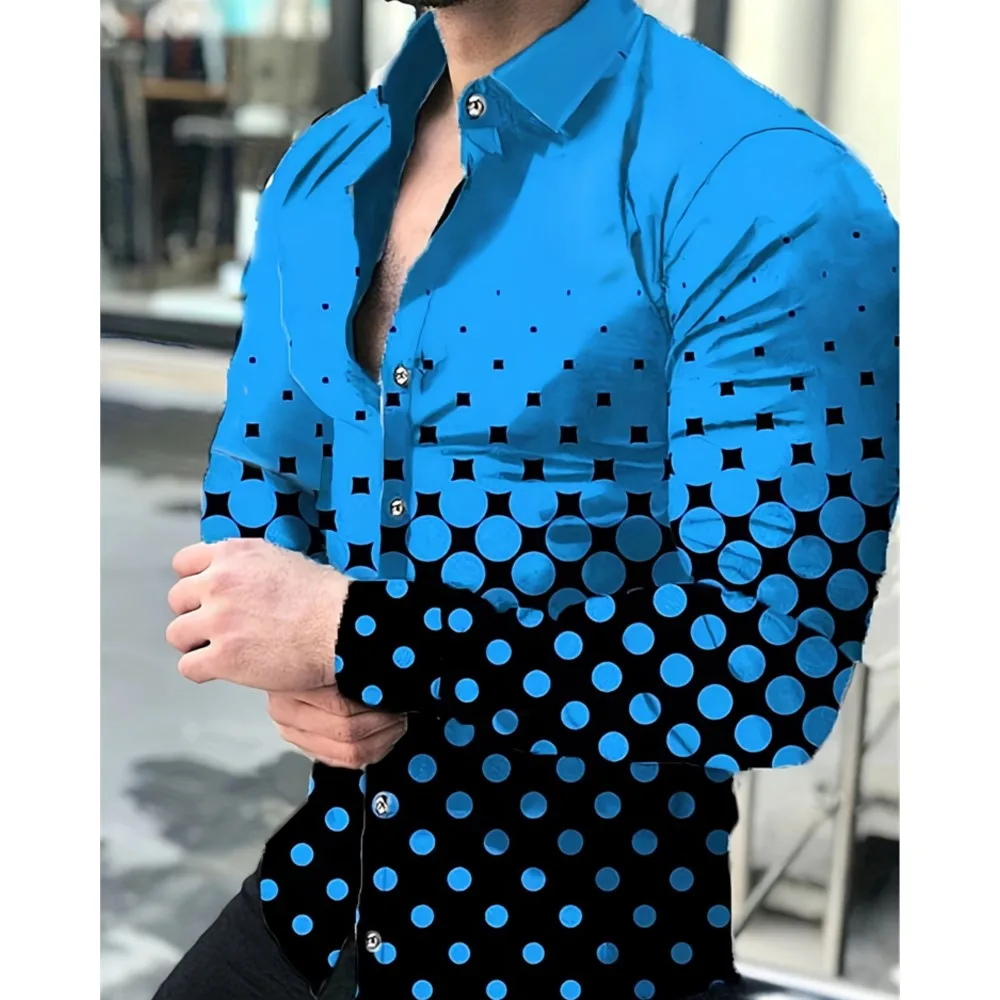 เสื้อเชิ้ตแขนยาวลำลองลายสก็อตพิมพ์ลายใหม่สำหรับผู้ชาย เสื้อเชิ้ตผู้ชายสุดหรูสำหรับงานสังคม เสื้อเชิ้ตแขนยาวแฟชั่นปาร์ตี้ผู้ชายปี 2026