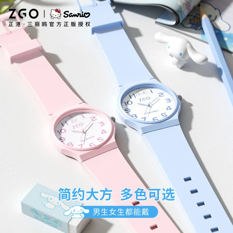 

Часы Sanrio для женщин, наручные часы Cinnamoroll для женщин, бесшумные кварцевые часы Hello Kitty, водонепроницаемые подарки на день рождения