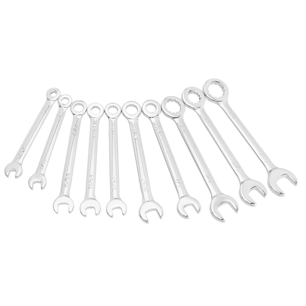 10Pcs SAE Mini Double Open End Wrench Set, Ratcheting Wrench Set Small Combination Wrench Sets 5/32\