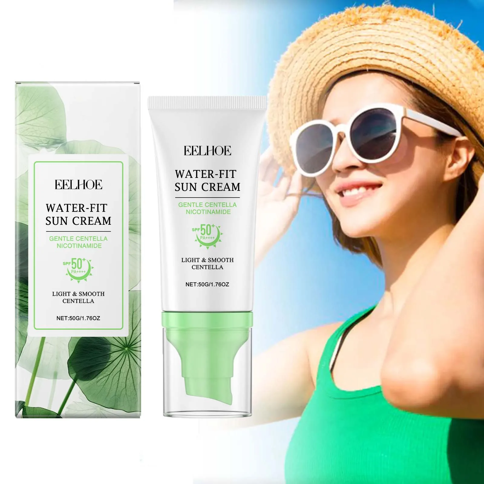 

Водооблегающий солнцезащитный крем Centella SPF 50+, защита от ультрафиолета, не липкий, освежающий солнцезащитный крем, стойкая защита от солнца, предотвращает солнечные ожоги, лицо Sk
