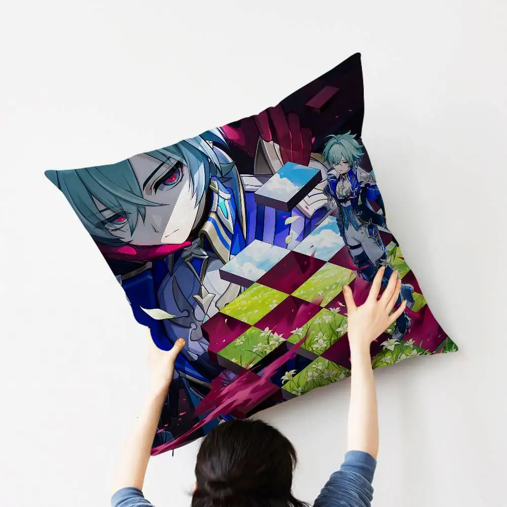 Genshin Impact Lohen Cushion Cover Decorative Pillow Sofa Home Decor case pillow cases
