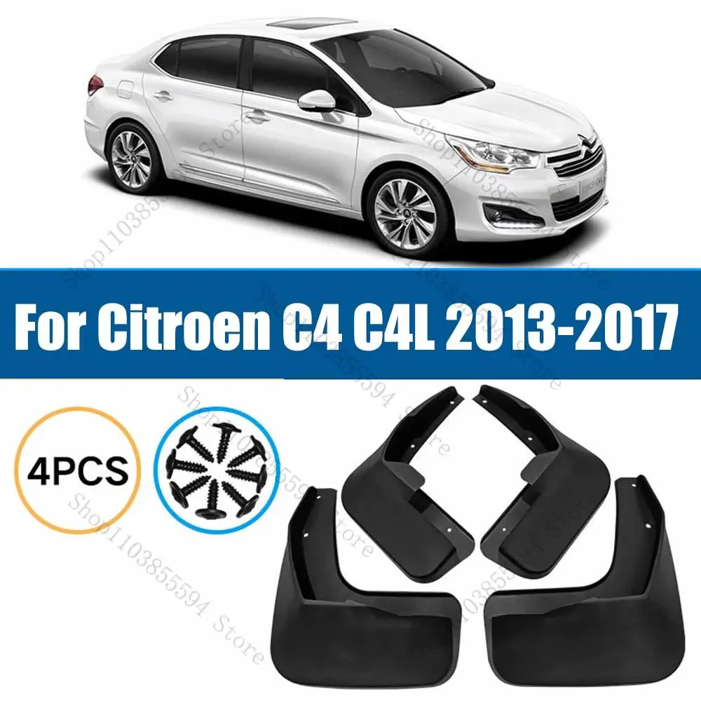 

Mudguard For Citroen C4 C4L 2013-2017 Front Rear 4pcs Mudflaps Mudguards Car Accessories Auto Styline Splash Guard Fender