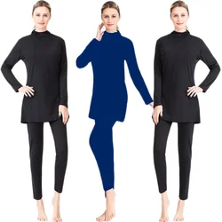 2pcs Burkini Muslim Swimwear Women Long Sleeve Modest Swimsuit Set Full Cover Beachwear Surfing Swimming Suits Islamic Costumes
