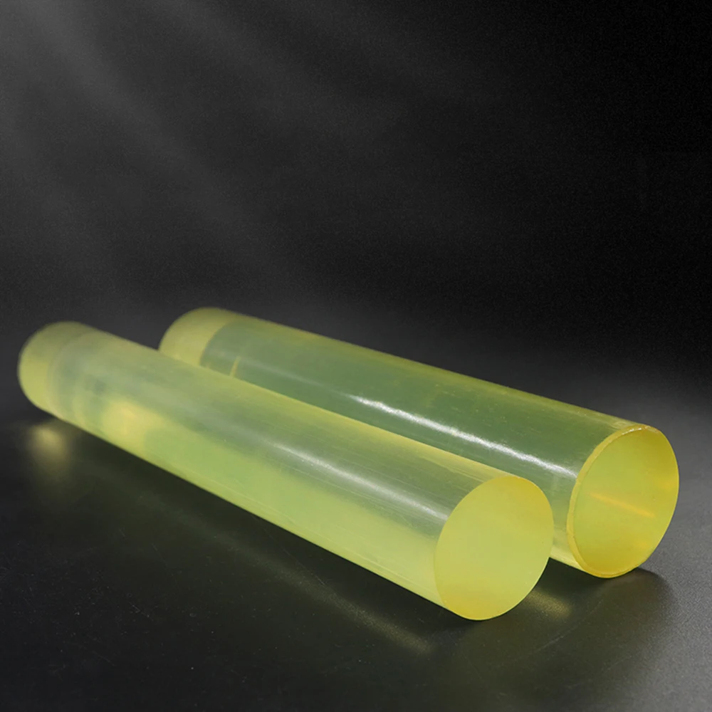 Solid PU Polyurethane Rod 10/12/15/18/20/25/30/35/40/45/50mm Elastic Rubber Rods Yellow Translucent Stretch Sticks Plastic Rod