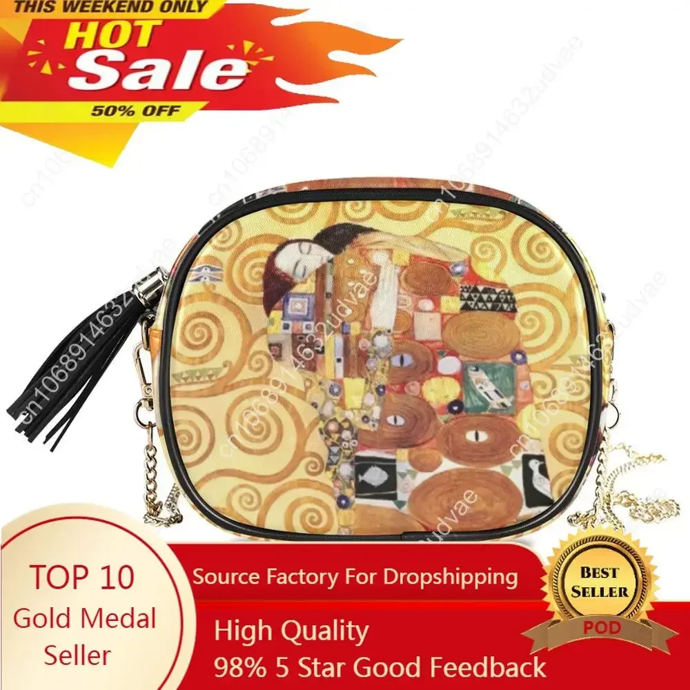 

Small Crossbody Bags For Women Shoulder Flap Bag Design Female Travel Gustav Klimt Oil Art Painting Messenger Bag Handbags