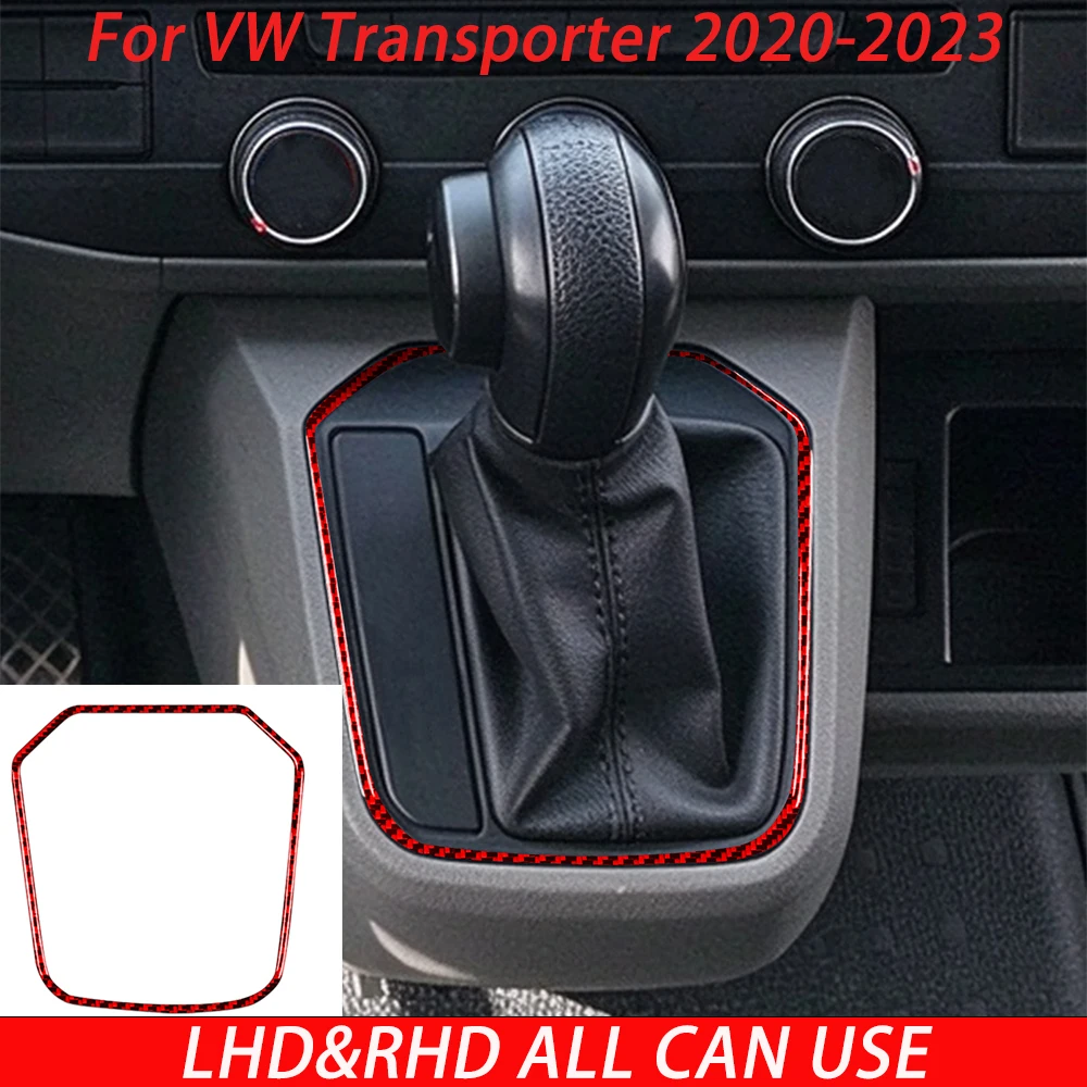 Carbon Fiber Sticker For VolkswagenTransporter 2020 2021 2022 2023 Gear Selection Frame Decoration Decal Gift for Car Lover