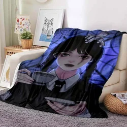 Wednesday Adams Blanket, Flannel Blanket, Sherpa Warm Blanket Children's Blanket Bedroom Sofa Picnic Outdoor Birthday Gift