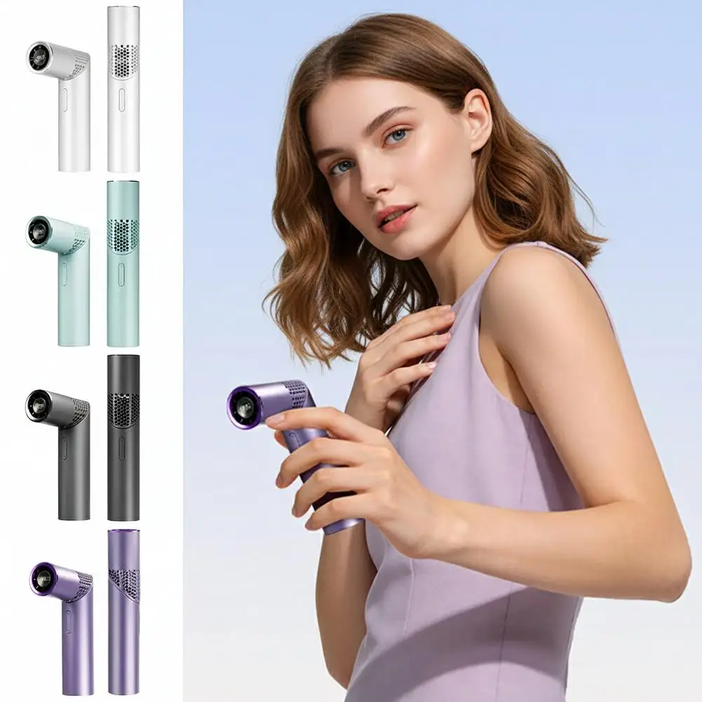 

1800mAh 199 speed brushless motor, large capacity, portable charging, foldable lipstick, mini handheld/neck hanging fan