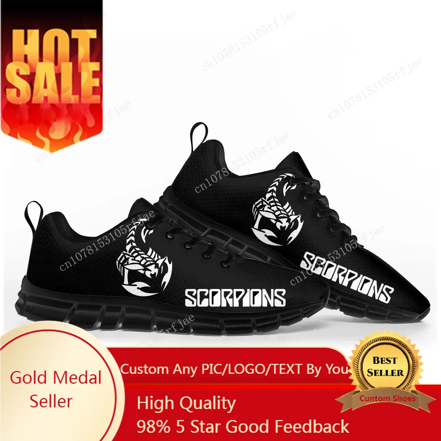 

Scorpions Metal Rock Band Pop Sports Shoes Mens Womens Teenager Sneakers Casual Custom Couple Shoes