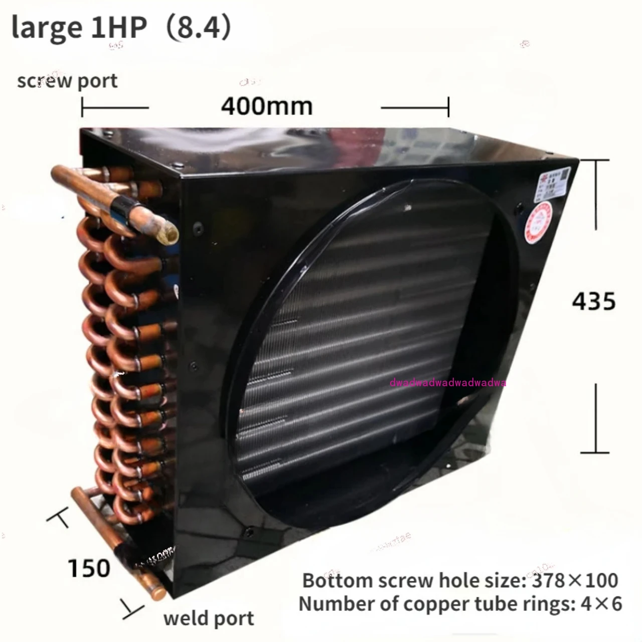 For Freezer Refrigerator Copper Tube Radiator Heat Exchanger 1HP Air Conditioner Condenser Air-cooled Aluminum Fin Condenser