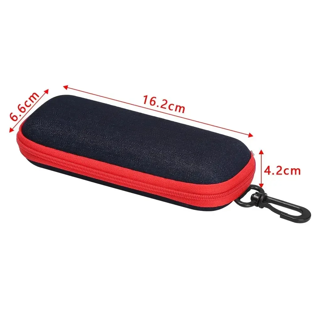 Denim Fabric Glasses Cases Zipper Sunglasses Protection Container Eyeglasses Pencil Case Reading Glasses Box Organizer Carry Bag image 3