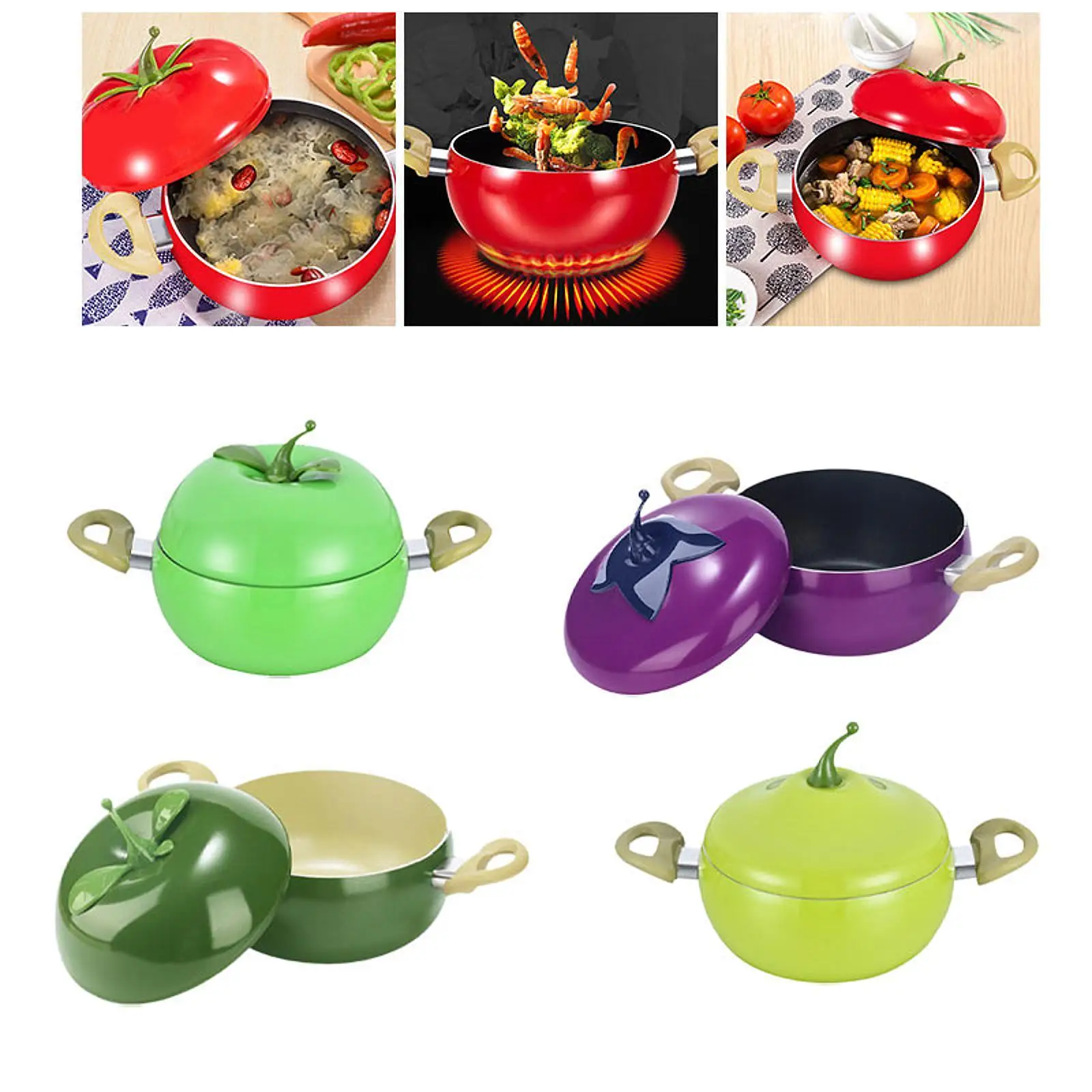 

Суповая кастрюля с антипригарным покрытием для тушения курильников, жарки, многофункциональная, легко чистящаяся посуда с крышкой, кастрюля для чая, крупы, морепродуктов