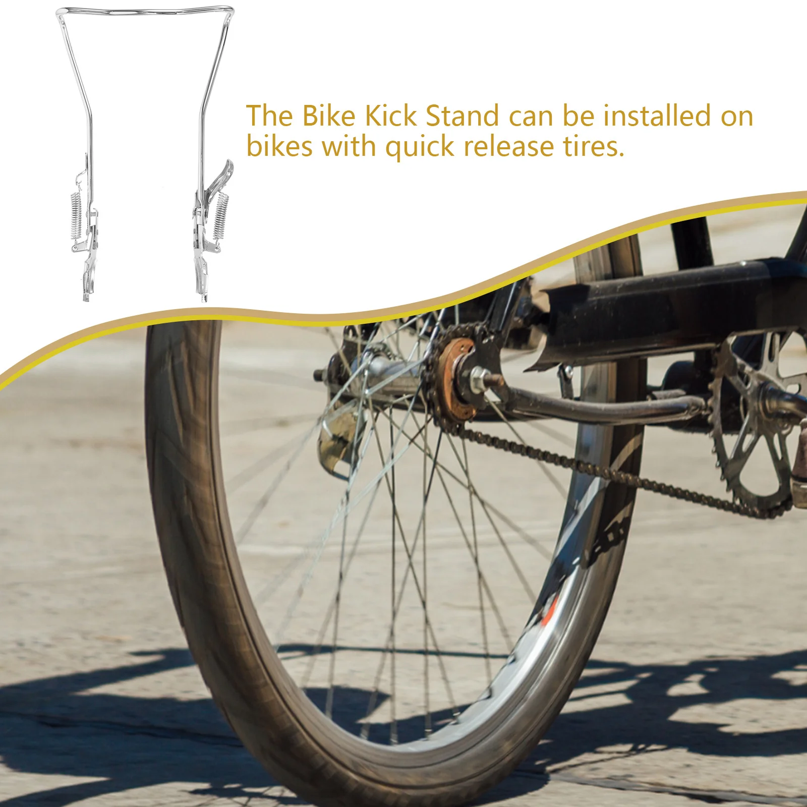 

Bicycle Double Stand Wear-Resistant Adjustable Kickstand For Mountain Bike Cycling Parking Replacement Accessory