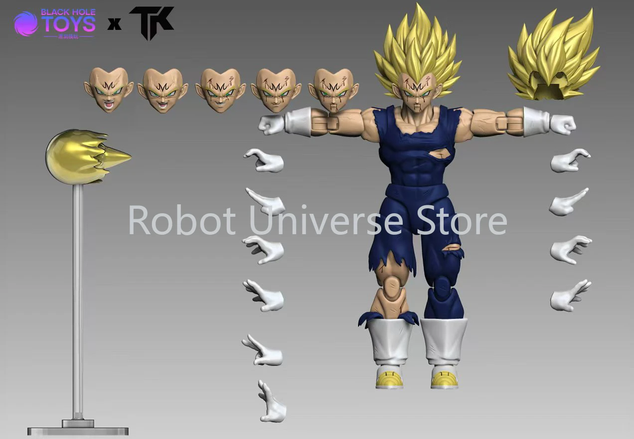 В наличии - Black Hole TK Custom Dragon Ball Z Super Saiyan SSJ Majin Vegeta Battle Damage Full Power Anime Toy Figt