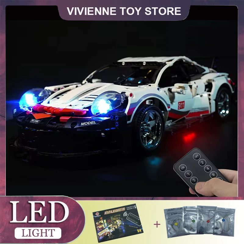 RC DIY LED Light Kit For LEGO 42096 Technical RSR Sports Car  ( Only LED Light,Without Blocks Model)