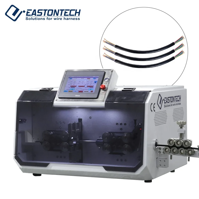 EW-05F+ Multi-core Sheathed Wire Inside And Outside Integrated Stripping Machine 16mm 11 Cores Cables Peeling Cutting Machine