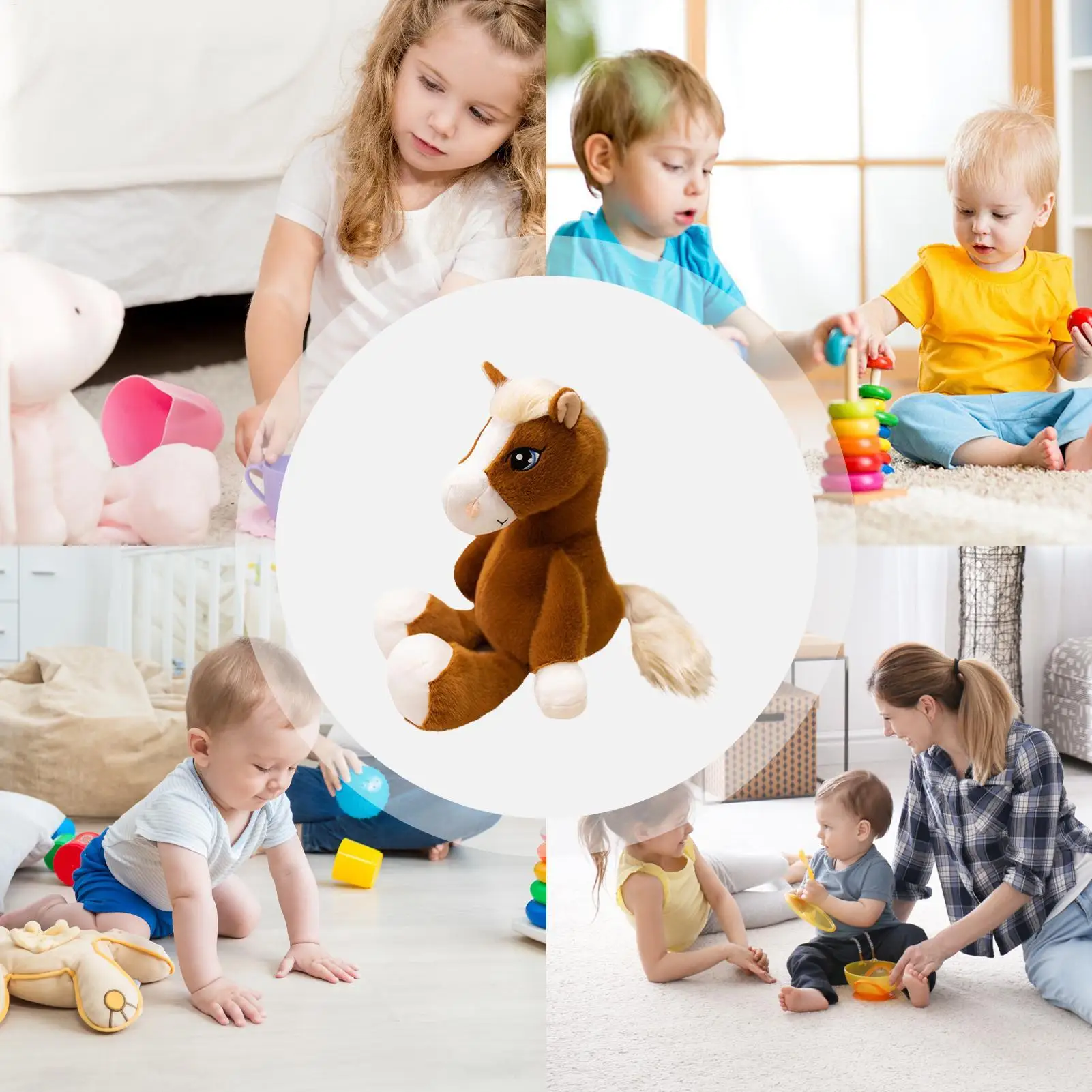 

Плюшевые игрушки-лошади 2026, милые мягкие реалистичные украшения, китайский Новый год, плюшевая лошадь для подруги, детей, мужчин, женщин, детей, мальчиков