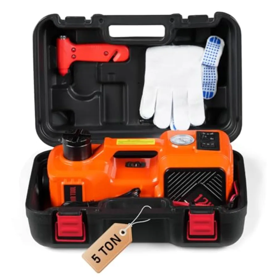 

Домкрат для электромобиля, 5-тонный, 11023 фунта, гидравлический домкрат с электрическим ударным ключом для внедорожника, грузовика, седана, сменные шины Gara