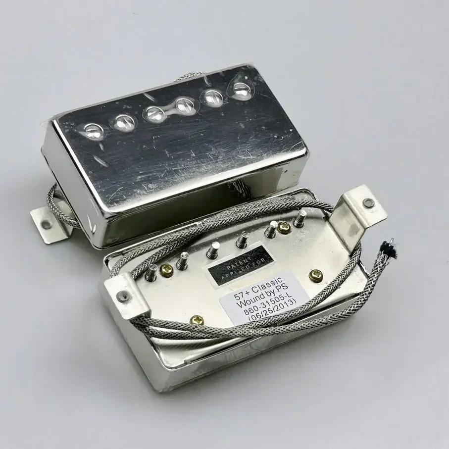 

Guitar Pickups '57 Classic / '57 Classic Plus Set (Double Black, Nickel Covers, 2-conductor, Potted, Alnico 2)