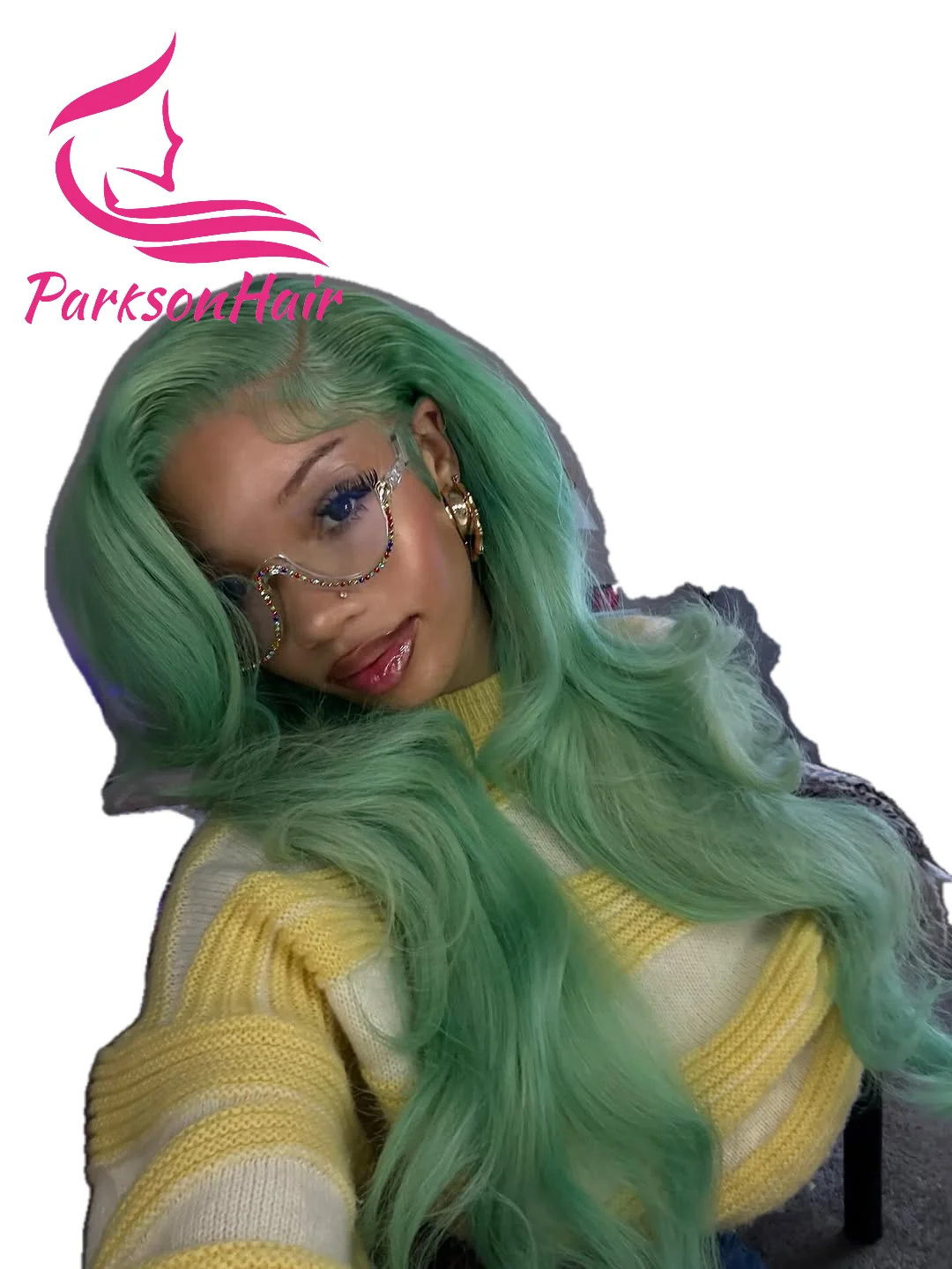 Светло-зеленый 13x6 13x4 прозрачный