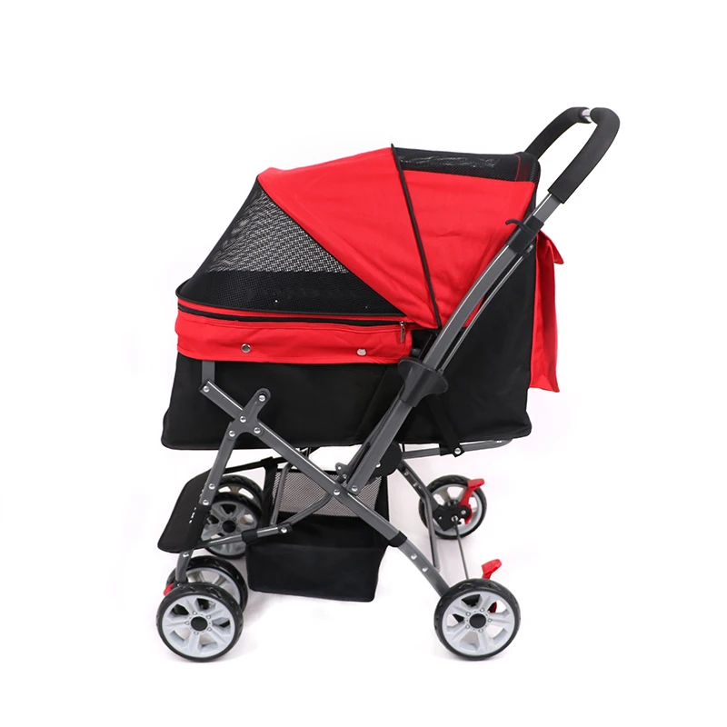 

Newly Design 4 Wheel Pet Trolleys Multifunction Collapsible Two-way Pet Dog Stroller Pet for Outdoor Travel Stroller for Dogs
