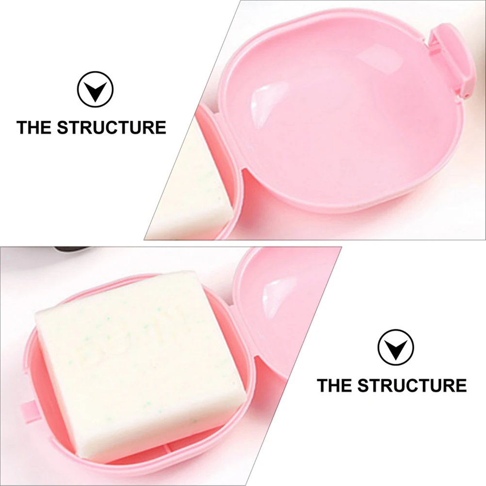 

5pcs Travel Box Leak-Proof Portable Soap Case With Cover Buckle For Camping Gym Hiking Outdoor Home Use Waterproof Soap Holder