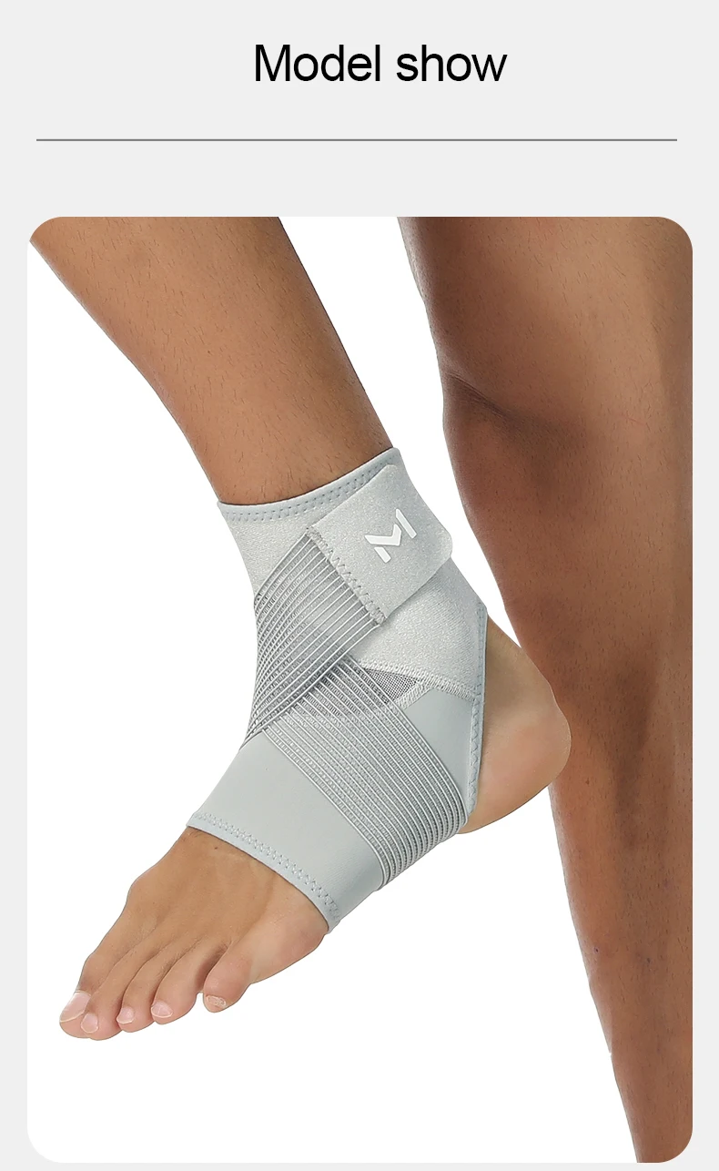 Verstellbare Knöchelbandage mit Riemen, Kompressions-Knöchelstütze für Männer und Frauen, atmungsaktiver Knöchelstabilisator mit sicherem Sitz – Detail 10