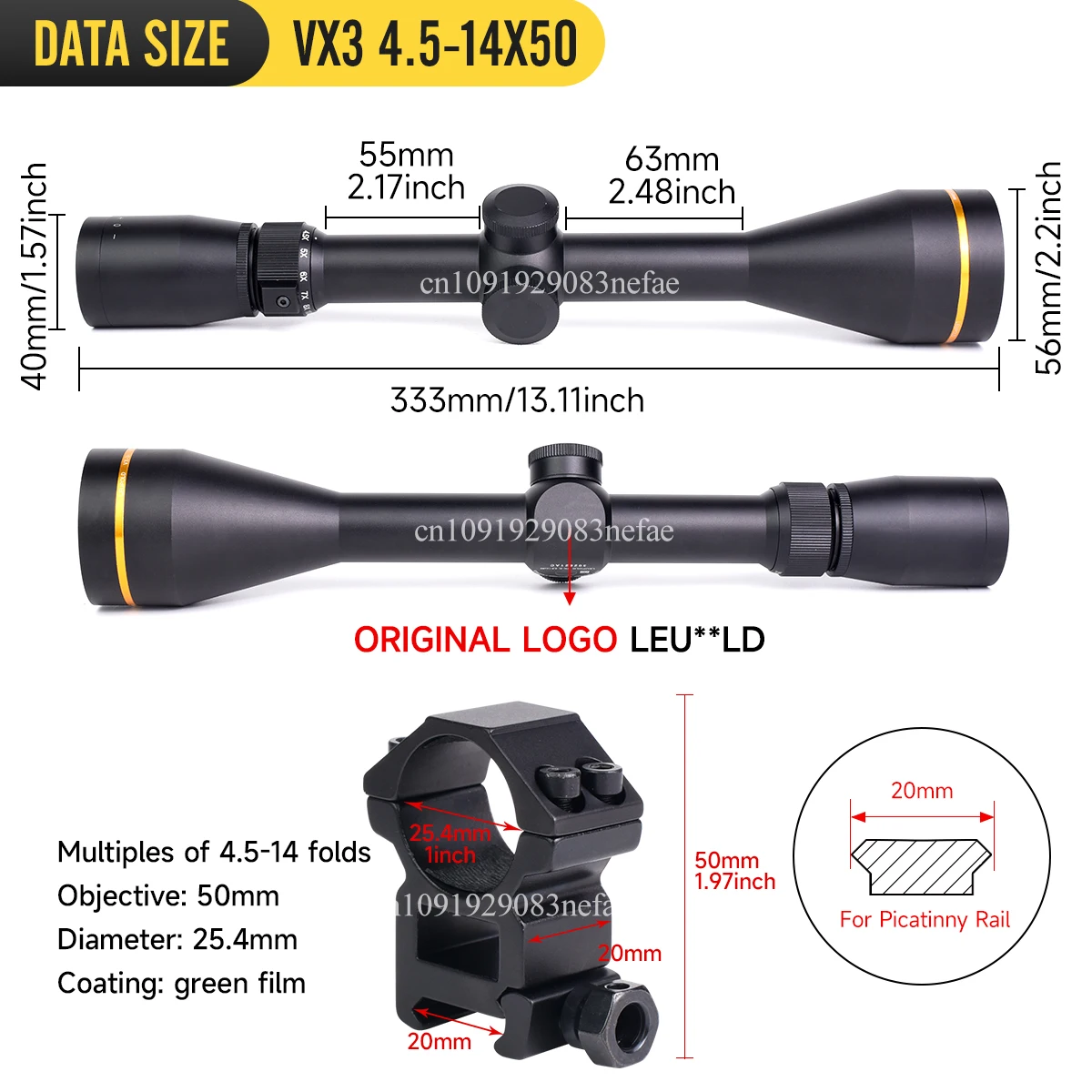 LE *** LD VX-3 4.5-14X50 3-9x40 1.5-5x20 المهنية البصريات التكتيكية البصر Ar15 الادسنس بندقية نطاق كوليماتور 11 مللي متر/20 مللي متر السكك الحديدية