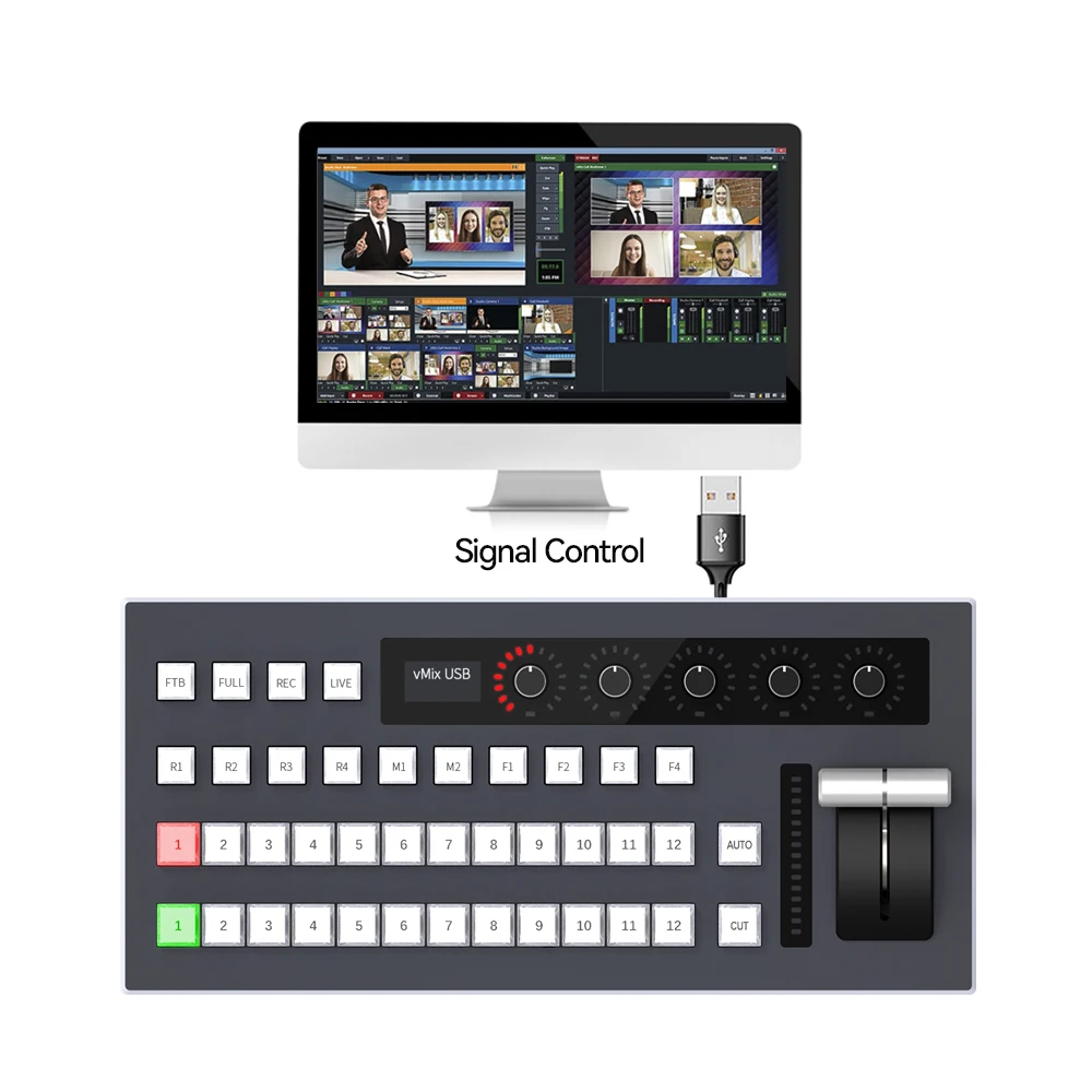 

Broadcast Camera HDM I VMIX Video Mixer 12 Channel Wirh Preview Live Broadcast Equipment NDI Video Switcher Conference equipment