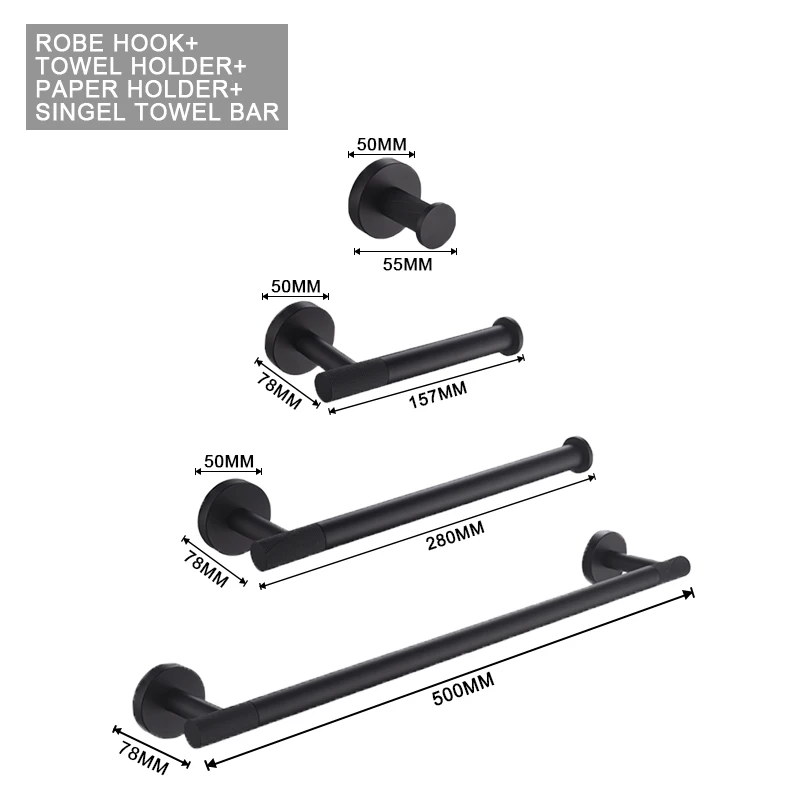 نحى ارتفع الذهب الفولاذ المقاوم للصدأ التخريش الحمام الأجهزة مجموعة منشفة رف خطاف تعليق المعاطف منشفة بار حامل ورق المرحاض الملحقات #6