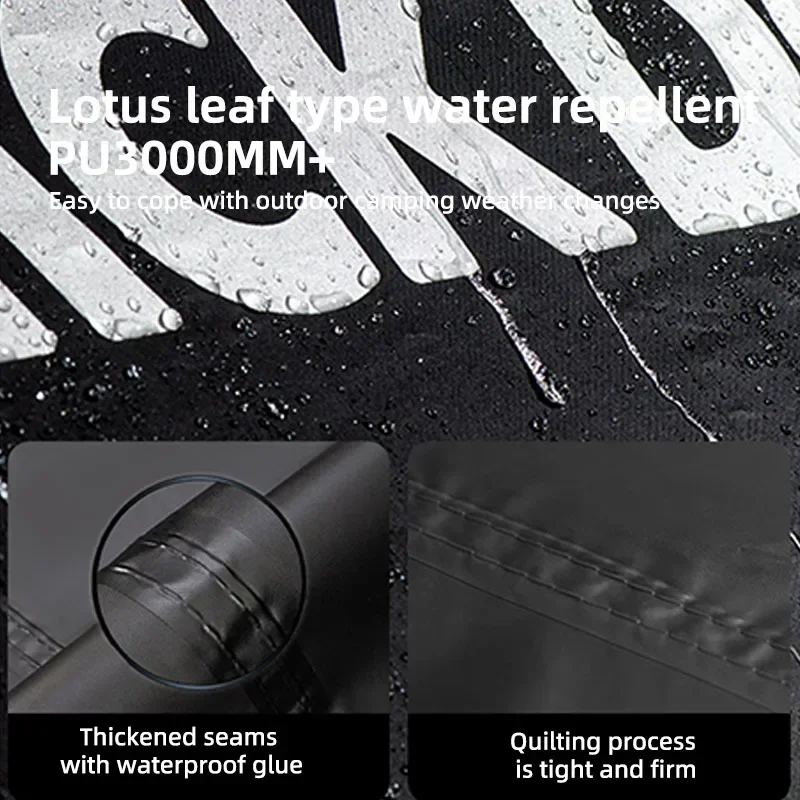 بلاك دوج يحتاج التخييم في الهواء الطلق التخييم خيمة مظلة من الفينيل ترقية سميكة 2.6 متر عمود المظلة لقاء متعددة