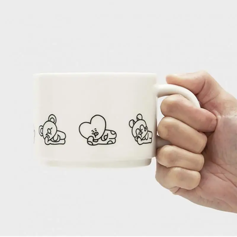 2024 New Line Friends Bt21 tazza in ceramica Mang Koya Rj Kawaii ufficio caffè latte tè colazione tazza da bere cucina regalo di compleanno